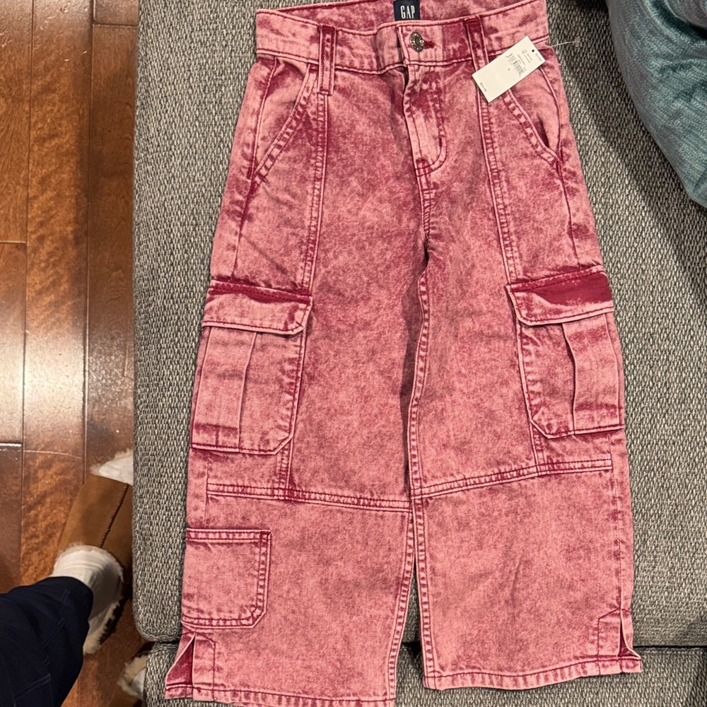 GAP Vintage Wash Pink/red Cargo Pants